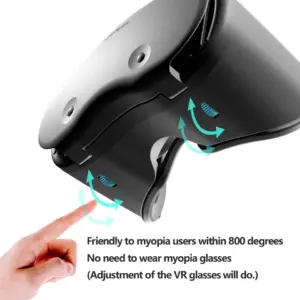משקפי מציאות מדומה 3D לאייפון, אנדרואיד, סמארטפון, טלפון סלולרי, מטען לקסדה, אוזניות, עדשות אמיתיות, משקפיים – תמונה 5