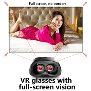 משקפי מציאות מדומה 3D לאייפון, אנדרואיד, סמארטפון, טלפון סלולרי, מטען לקסדה, אוזניות, עדשות אמיתיות, משקפיים – תמונה 6