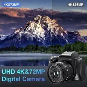 מצלמה דיגיטלית עם זום אופטי פי 12, 4K, נסיעות, WiFi, HD, 72MP, מתקדמת – תמונה 5