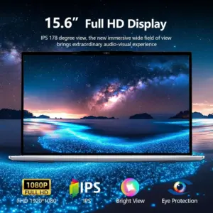 מחשב נייד חדש לגמרי לשנת 2026 עם מעבד Intel I9-9900, מסך 15.6 אינץ' עם תאורה אחורית, חיישן טביעת אצבע לפתיחה, מערכת הפעלה Windows 11, חבילת Office, מתאים ללימודים, משחקים ומחשב אישי. – תמונה 5