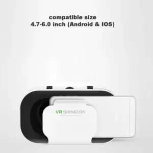 VR Shinecon קסדת 3D משקפיים מציאות מדומה עבור Smartphone חכם אוזניות משקפי קסדה וירט Viar משקפת וידאו משחק - Image 6