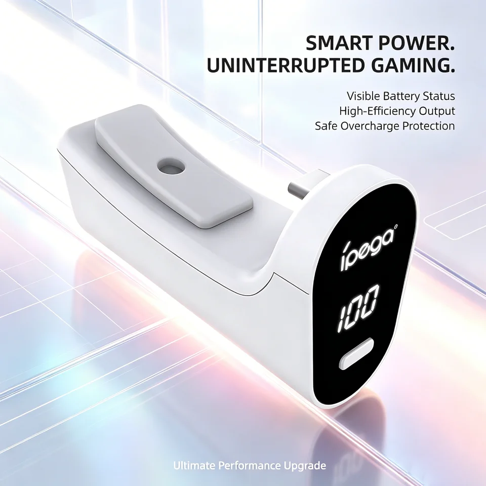 סוללה 2000mAh מסוג C עם תצוגת LED לבקר PS5, משחק וטעינה, חיי סוללה מורחבים, ערכת טעינה, אביזרי גיימינג - Image 5