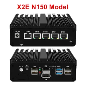 השקפה חלופית על נתב חומת אש Intel N150 N100 7305 דור 12, 4x I226-V 2.5G LAN, N5105 J6412 מחשב מיני ללא מאוורר, מחשב Barebone, OPNsense PfSense
