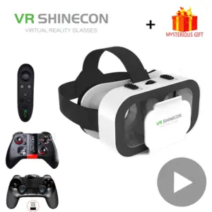 VR Shinecon – קסדת תלת-ממד, משקפי מציאות מדומה לסמארטפון, אוזניות, משקפי קסדה וירטואליים של Viar, משקפי וידאו ומשחקים