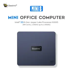 ⁦מחשב מיני Beelink Min S N5095 S12 N95 S13 N150 עם מערכת הפעלה Win11, מעבד Intel דור 11 Jasper Lake, זיכרון RAM 8GB/16GB, אחסון SSD 256GB/128GB, Wifi, Bluetooth,  LAN 1000M, למחשב שולחני⁩ – תמונה ⁦2⁩