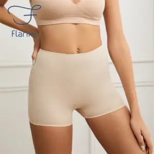 Flarixa חלקה נשים בוקסר Boyshorts לנשים אנטי חיכוך מכנסיים נשים גבוהה מותן מכנסיים קצרים ילד תחתוני תחתונים - Image 4