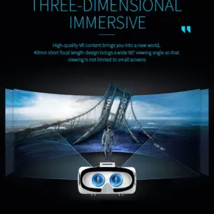 משקפי מציאות מדומה Shinecon VR תלת מימד, עדשות Viar, אוזניות, משקפי ראייה, קסדה לטלפון חכם, טלפון סלולרי, צפייה לילדים - Image 5