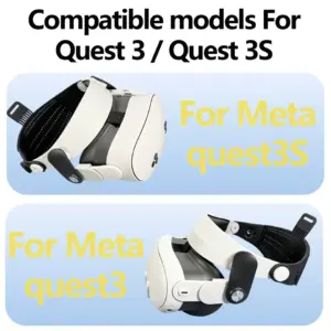 רצועות ראש מתכווננות Elite עבור Meta Quest 3/Quest 3S, אביזר נושם ונוח, מפחית לחץ ומשקל - Image 5