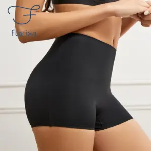 השקפה חלופית על Flarixa חלקה נשים בוקסר Boyshorts לנשים אנטי חיכוך מכנסיים נשים גבוהה מותן מכנסיים קצרים ילד תחתוני תחתונים