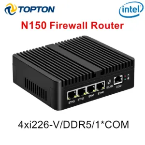 נתב וחומת אש Intel N150 N100 7305 דור 12, 4x I226-V 2.5G LAN, N5105 J6412 מחשב מיני ללא מאוורר, מחשב Barebone, OPNsense PfSense