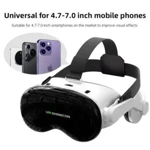 ⁦משקפי VR חדשים לשנת 2026, דגם VR FOR SHINECON G18EB, אוזניות בלוטות', גרסת מציאות מדומה תלת-ממדית, פנורמה.⁩ – תמונה ⁦4⁩