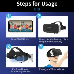 השקפה חלופית על משקפי מציאות מדומה תלת-ממד VR לטלפון נייד, קסדת משקפיים, אוזניות, עדשות, טלפון סלולרי חכם, מציאות מדומה, צופה, משקפי מציאות מדומה