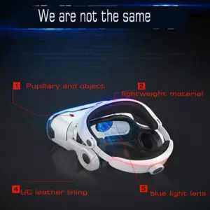 ⁦Shinecon מציאות מדומה VR משקפיים 3D אוזניות Viar מכשיר חכם קסדת עדשות המשקפיים נייד טלפון סלולרי Smartphone אוזניות⁩ – תמונה ⁦3⁩