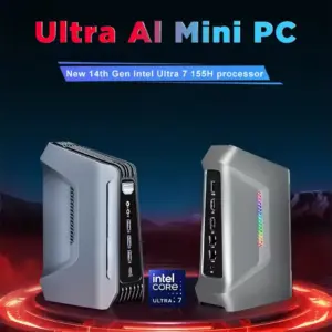 השקפה חלופית על מיני מחשב גיימינג Topton F12 AI דור 15 אינטל קור אולטרה 9 285H 7 255H ת'אנדרבולט 4 2xDDR5 2xPCIe 2x2.5G LAN ווינדוס 11 RGB WiFi6