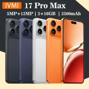 טלפון חכם IVMI אנדרואיד 17 פרו מקס, שני כרטיסי SIM, מסך 6.7 אינץ', 3GB זיכרון RAM, נפח אחסון 16GB