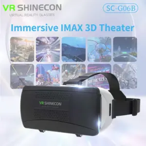 ⁦משקפי מציאות מדומה תלת-ממד VR לטלפון נייד, קסדת משקפיים, אוזניות, עדשות, טלפון סלולרי חכם, מציאות מדומה, צופה, משקפי מציאות מדומה⁩ – תמונה ⁦3⁩