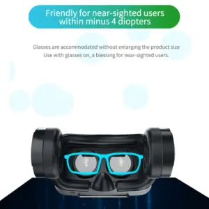 משקפי מציאות מדומה VR 3D עם אוזניות בלוטות', מכשירי סמארטפון, קסדות, משקפיים, עדשות, סמארטפון, אוזניות לטלפון נייד - Image 4