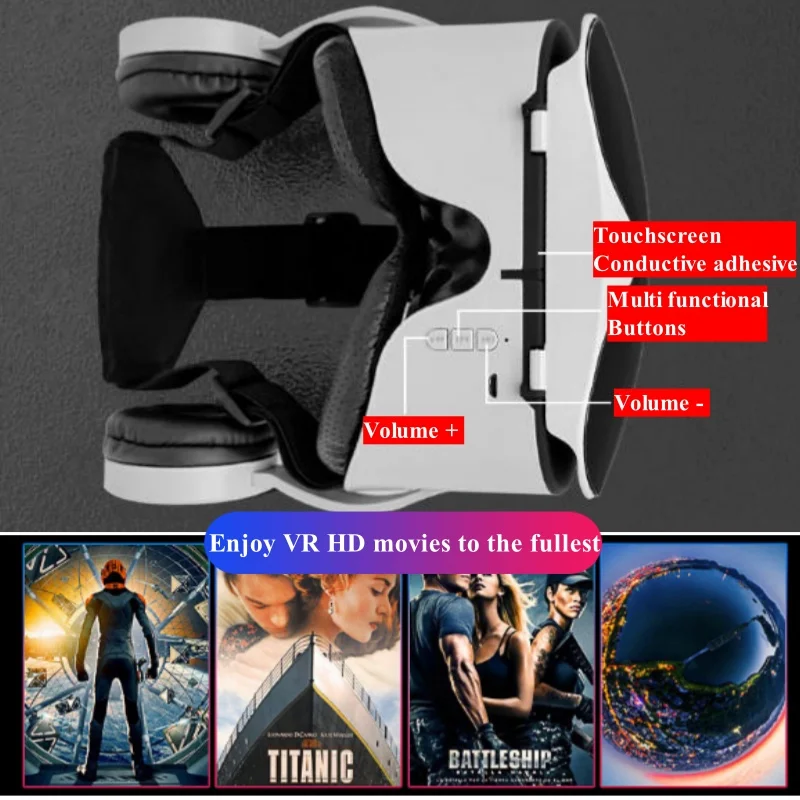 משקפי סטריאו סרטוני 3d סרטוני גוגל קרטון תיבת אוזניות עבור 6.7 – תמונה 3