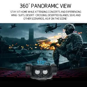 משקפי מציאות מדומה VR 3D עם אוזניות בלוטות', מכשירי סמארטפון, קסדות, משקפיים, עדשות, סמארטפון, אוזניות לטלפון נייד - Image 5